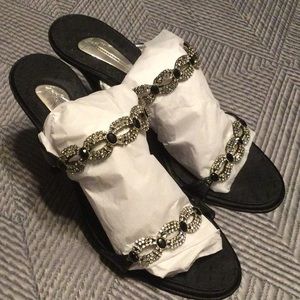 Giuseppe Zanotti 7.5 AA black leather heels for women